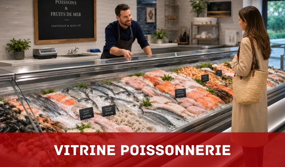 VITRINE DE PRESENTATION POISSONNERIE